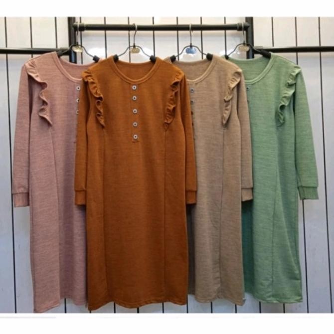 A26 TUNIK KAOS RAJUT BAJU ATASAN WANITA MUSLIM DRESS MUSLIMAH TERBARU Terlaris