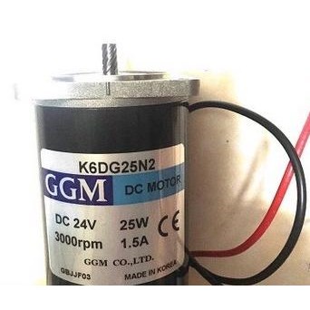 K6DG25N2 + K6G30B GGM KOREA ELECTRIK DC MOTOR GEAR HEAD GEARBOX 24VDC 25W / 24V DC 25 WATT