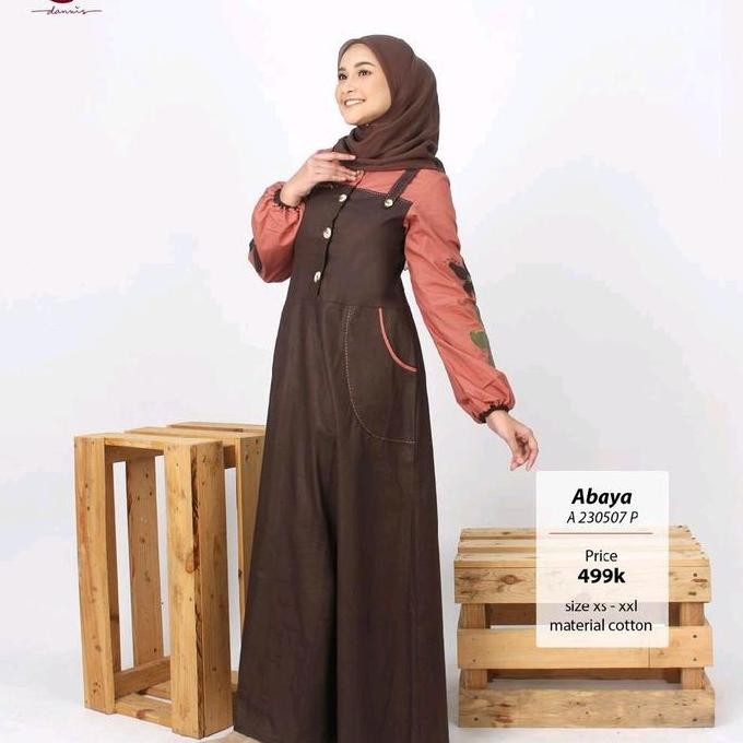 Serimbit Dannis Terbaru Exclusive Kode A230507/Abaya Dannis Ori Gamis Muslim Wanita Promo