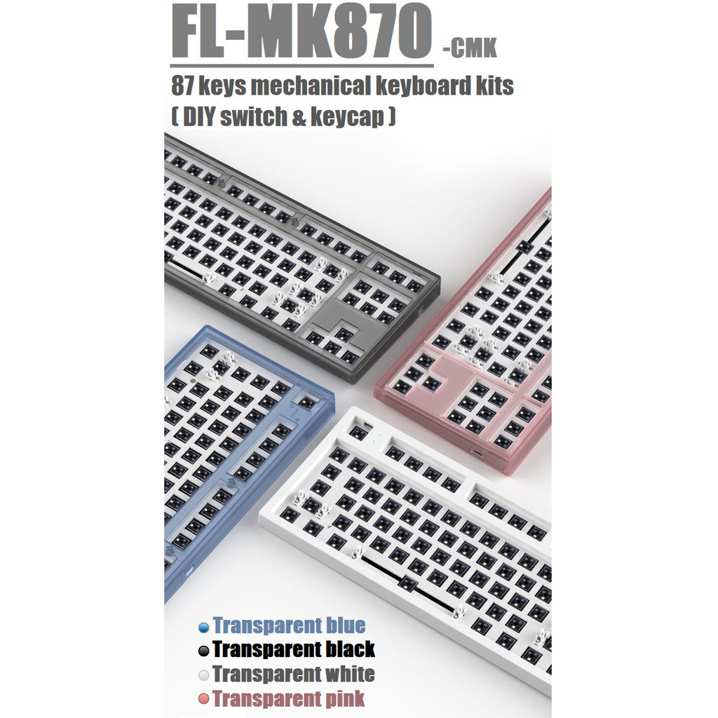 BEFI MK870 87 keys DIY USB Wired Mechanical Gaming Keyboard Type C Hot Swapping Socket PCB Programmi
