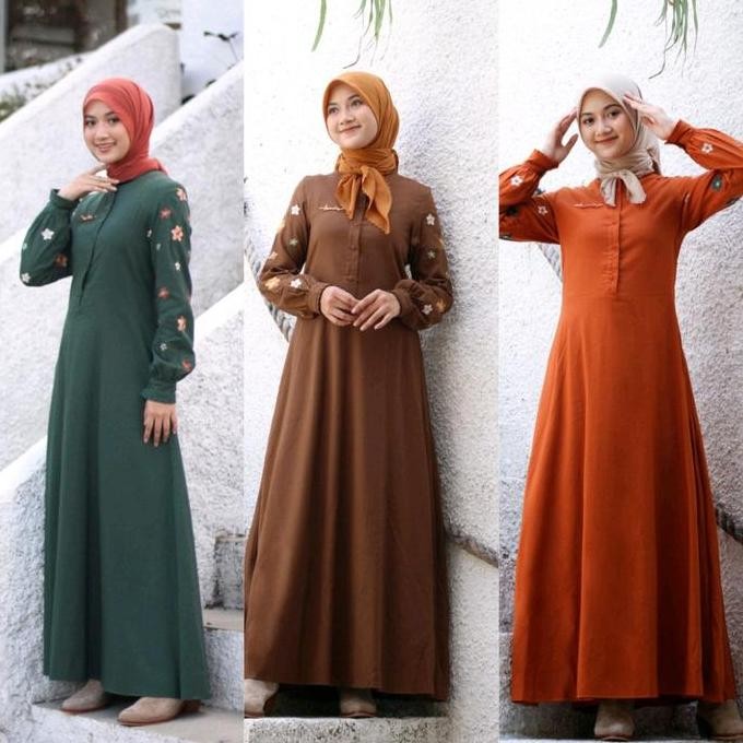 Abaya Dannis Terbaru 2024 Kode A240704/ Abaya Dannia Ori 2024 Gamis Muslim Katun Wanita Dress Arab P