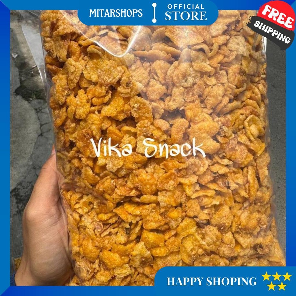 

Emping Jagung 1Kg Kiloan Murah Rasa Pedas Manis / Jagung Geprek Camilan Murah Emping Corn D Termurah