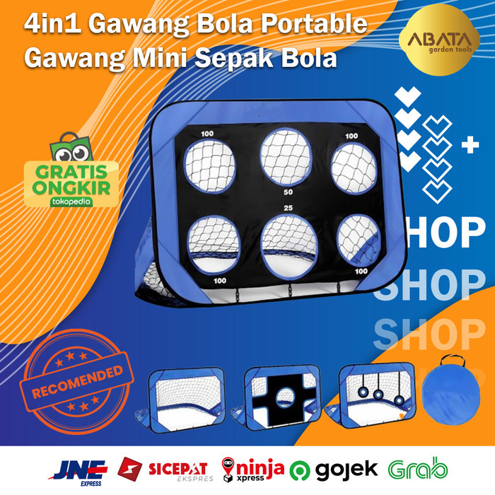 Gawang Bola Anak 4in1 Gawang Portable Sepak Bola Mainan Sepak Bola Anak Gawang Bola Portable Gawang