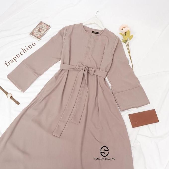 Basic Abaya Turkey Polos By Sundara | Gamis Wolfis Polos Simple Dress Muslim Wanita Promo