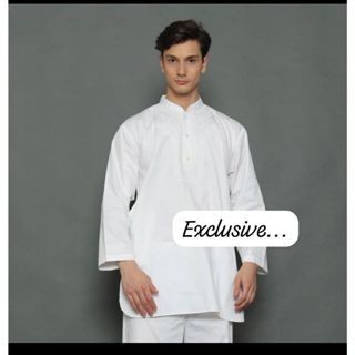 baju stelan koko pakistan pria muslim haji umroh