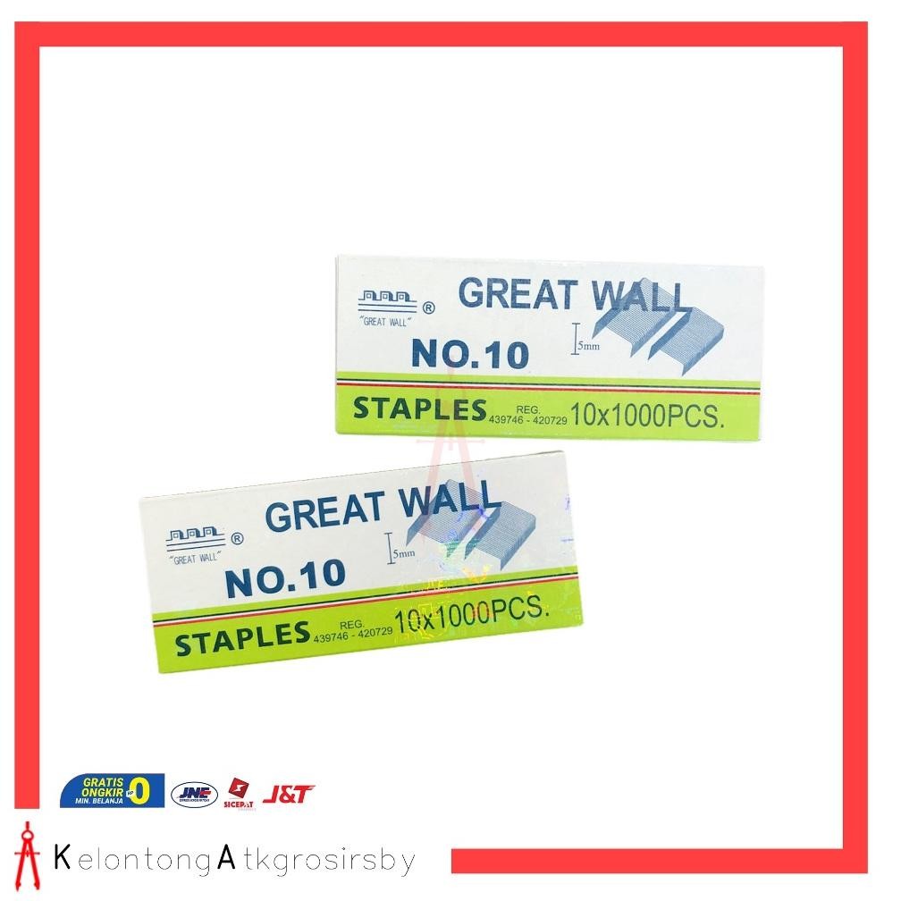 

New Arrival Isi Staples Kecil (1Pack) Great Wall No 10 Original
