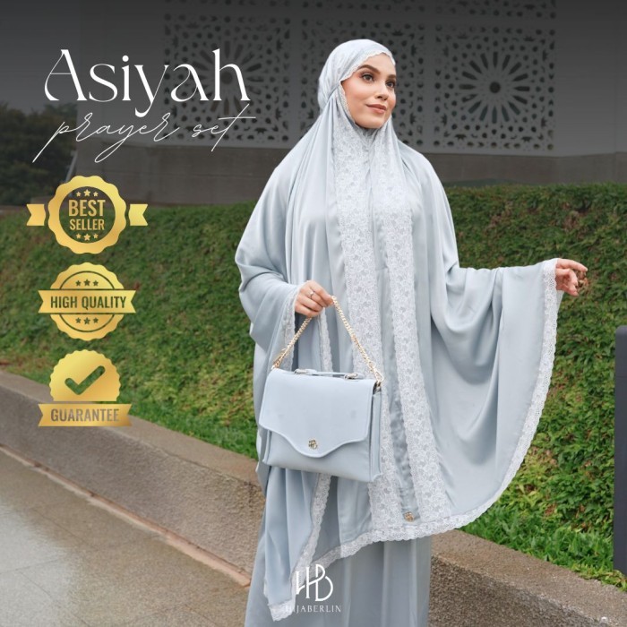 HIJABERLIN - Asiyah Prayer Set Royal Blue Soft - Mukena Exclusive