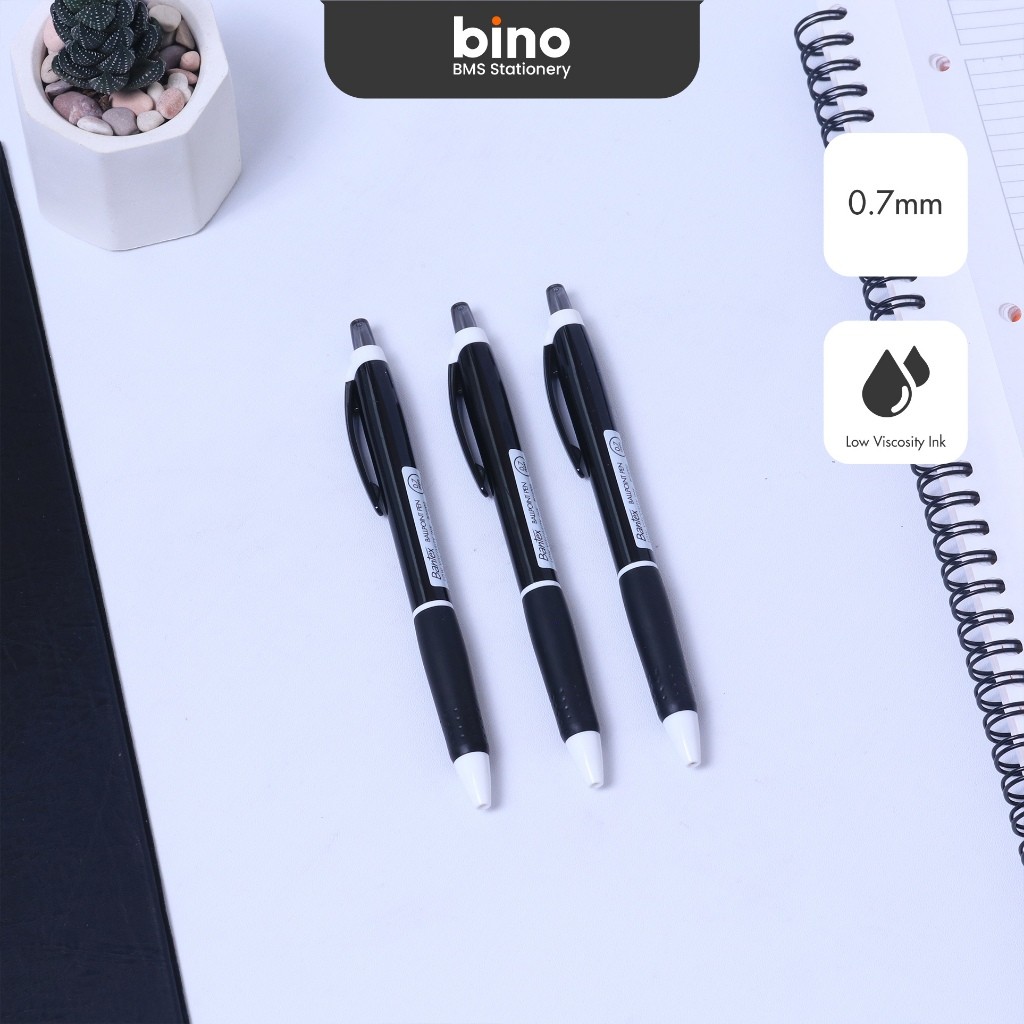 

[BMS Surabaya] Bantex Pulpen / Ballpoint 0.7 mm Tinta Viskositas Rendah Pegangan Karet Lembut BG6013