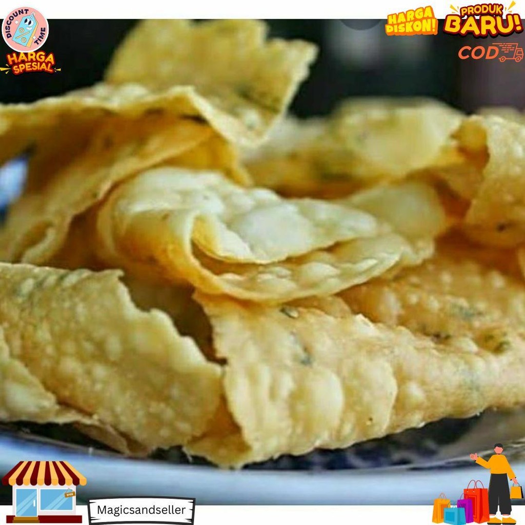 

(Rst)-Snack Keripik Bawang / Pangsit 1Kg D Promo Puncak