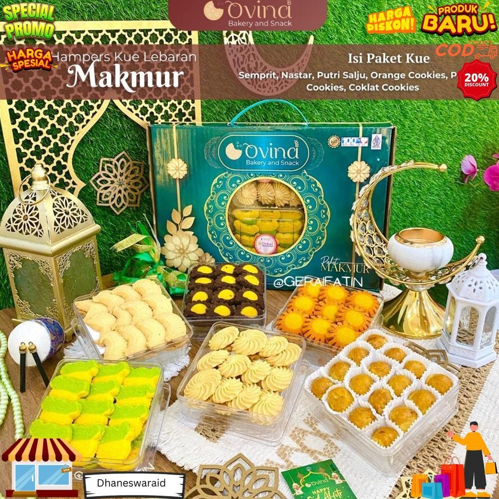 

Kue Lebaran Intan Sari Paket Kue Premium Kue Kering 6 Toples / Paket Kue Kering 2025 D Gratis Ongkir