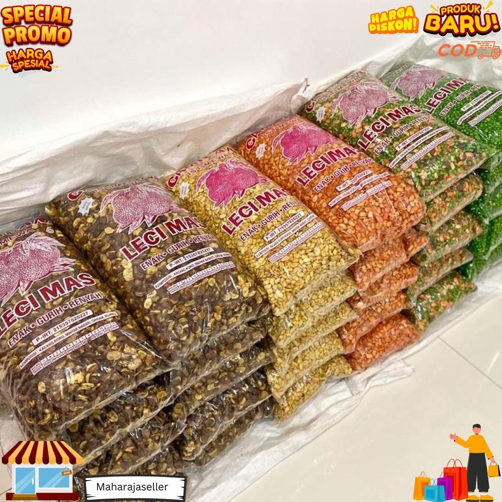 

1 Kg Kacang Leci Mas Koro Kulit, Koro Kupas / Toba, Polong Hijau, Kapri, Kacang Campur Mix (Asin, Pedas Manis, Bawang) Snack Kiloan D Sale