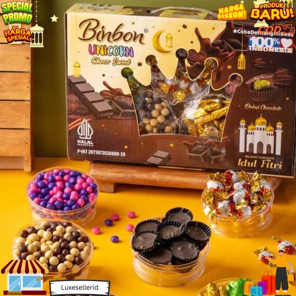 

Binbon Unicorn Choco Sweet - Paket Coklat Mix 6 Toples D Promo Puncak