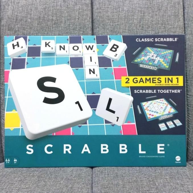 Terlaris Scrabble 2 Games In 1 Classic Scrabble and Scrabble Together - Mainan Strategi Anak/ Papan 