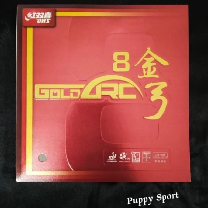 BEBAS ONGKIR - Karet Bet Pingpong DHS Gold Arc 8 - 47,5 Hardness