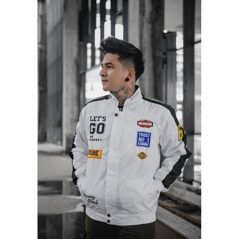 Salvio Hexia Jaket Nascar Racing GO Nascar Jacket Sunmory Jaket Motor Pria Wanita
