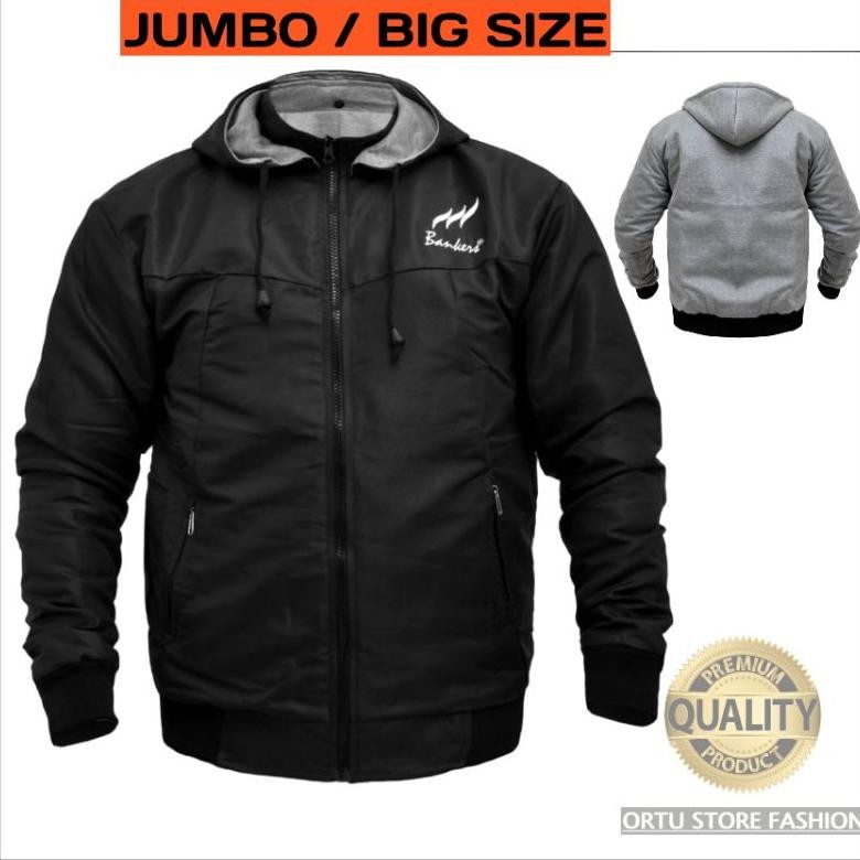 Jaket Parasut Bolak Balik Jumbo Big Size L-XXXL Pria Dewasa Terbaru Original Hoodie Bandung Distro X