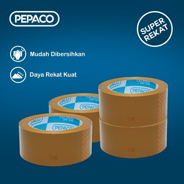 

PEPACO OPP TAPE, LAKBAN COKLAT, 2 INCH X 100 YARD, 4 ROLL