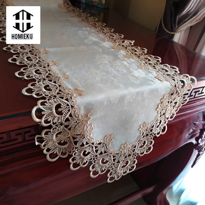 Table Runner panjang 350 cm 3,5 meter Taplak Meja Panjang Mewah