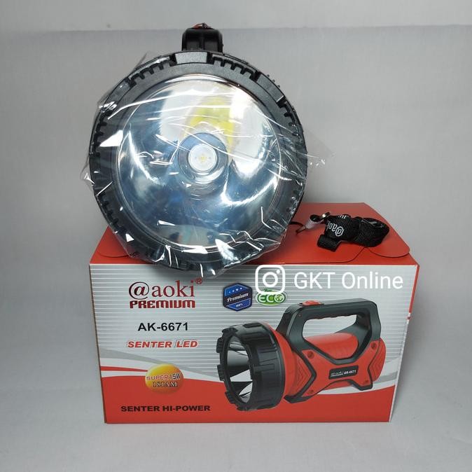 Senter LED Jumbo Aoki / Senter Emergency Lampu LED Cas /Senter LED Cas Terlaris