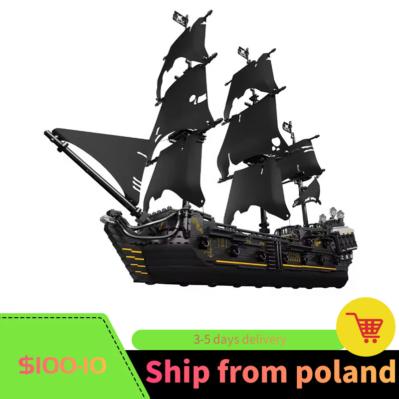 WEDO 13111 Black Pearl Ship Pirate City The Caribbean Pirates Building Blocks Ideas Boat Bricks Boys