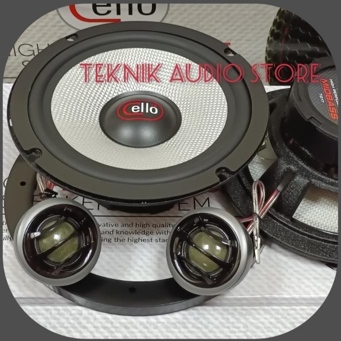 Speaker Midbass Cello TG 17 plus Dome Tweeter custom 50mm Terlaris