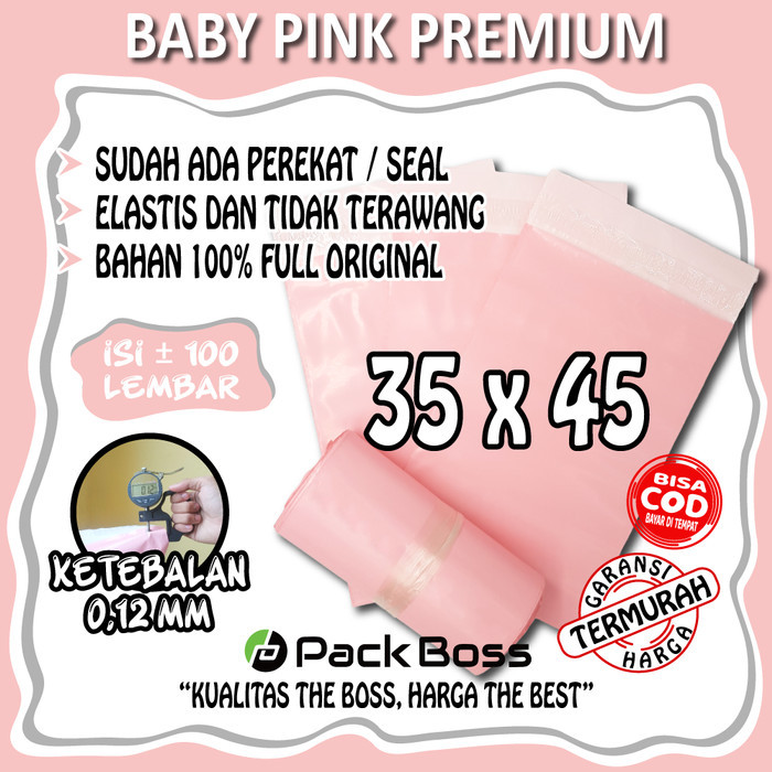 

Polymailer 35X45 Baby Pink Premium Langsung Pabrik Tebal Dan Halus Termurah