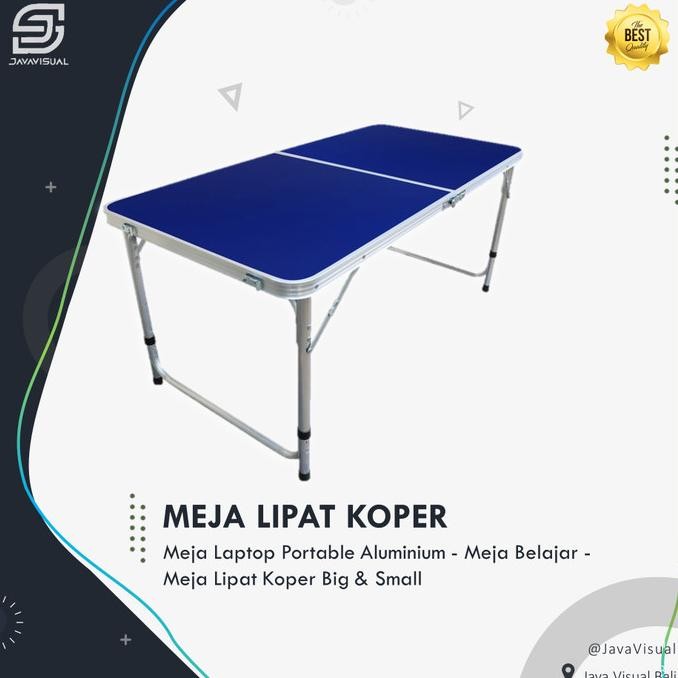 Meja Laptop Portable Aluminium - Meja Belajar - Meja Lipat Koper