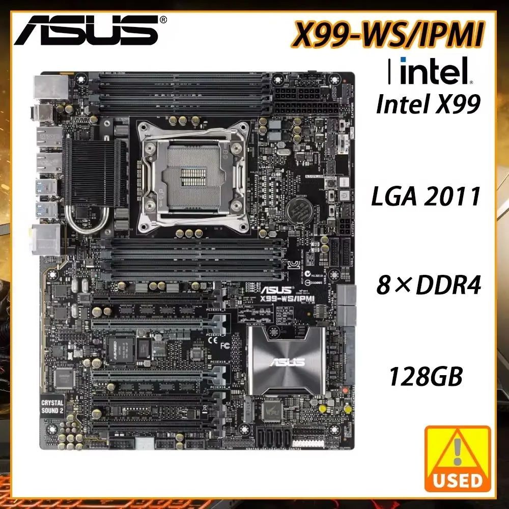 AQS ASUS X99 Motherboard X99-WS/IPMI With LGA 2011-V3 Socket for Xeon E5-2600/1600 v3 processors Sup
