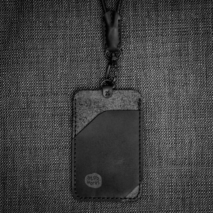 

PROMO / Atgbworks ID Card Holder Lanyard bahan kulit asli Non COD