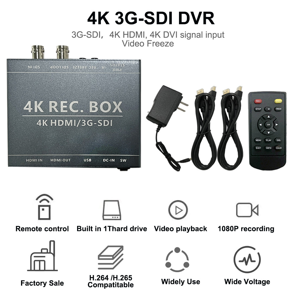 New 4K SDI/HDMI Video Recorder 3G SDI DVI Signal Input HDMI Output Video Freeze 1080P HDMI Recorder 