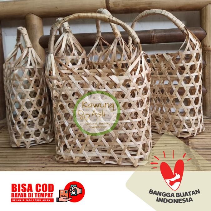 ~^~^~^] Tas Jinjing Anyaman Bambu Keranjang Hampers Botol Kantong Buah dll