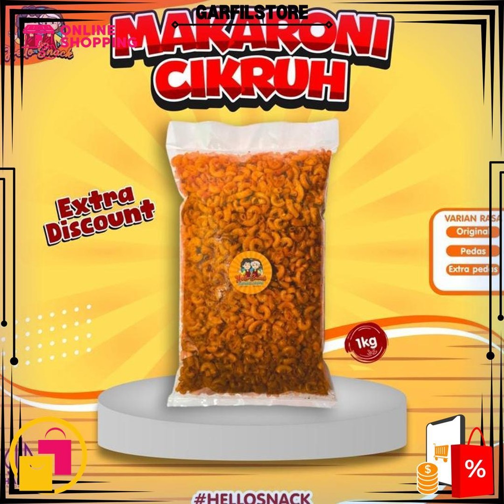 

Promo !!! 1 Kg Makaroni Cikruh Pedas / Ext Pedas / Original Daun Jeruk. D Promo Puncak