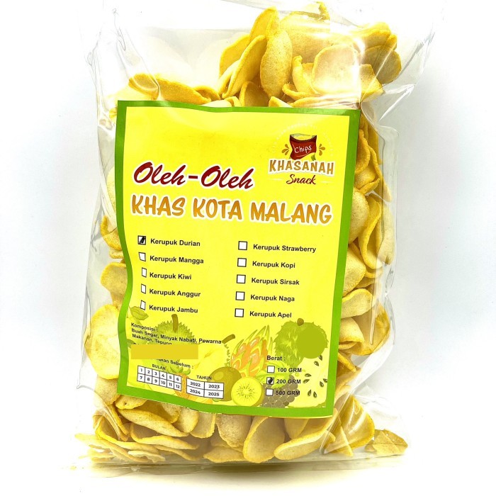 

BOOM SALE KERUPUK BUAH DURIAN / KERIPIK BUAH DURIAN