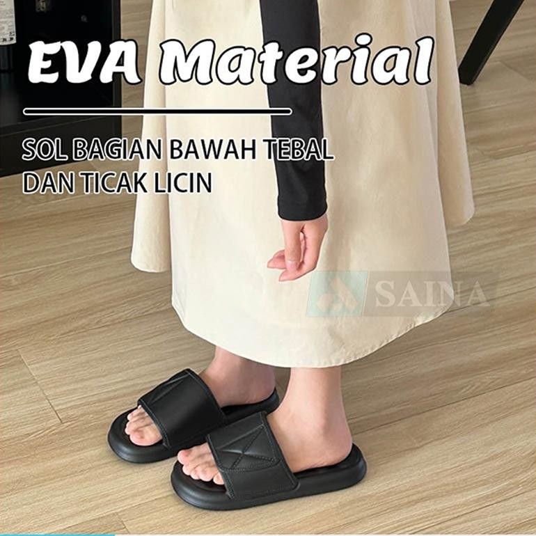 ter-98 Sandal vintage wanita korean style murah Sendal slop jelly rumah empuk EVA terbaru Sandal sli