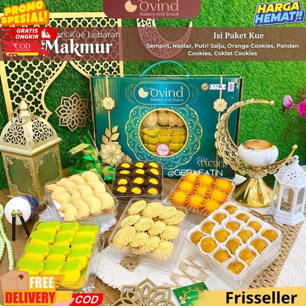 

Kue Lebaran Intan Sari Paket Kue Premium Kue Kering 6 Toples / Paket Kue Kering 2025 D Best Seller