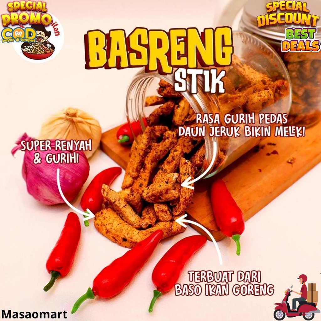 

1Kg Basreng Pedas Gurih Daun Jeruk Renyah Kriuk 1Kg Captain Cemilan Cemilan Snack Basreng Kiloan D Gratis Ongkir