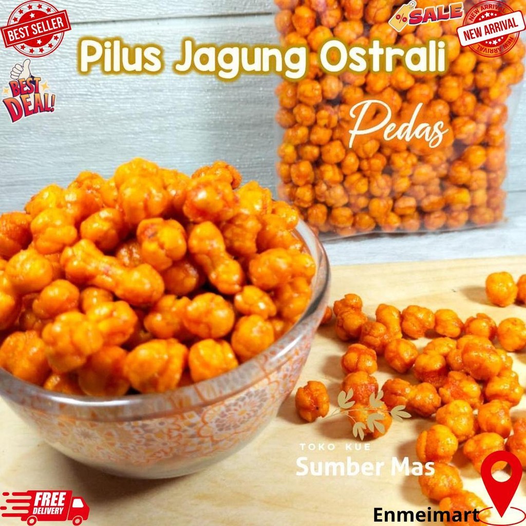 

Pilus Jagung 250Gr / Pilus Australi Pedes / Pilus Australia Pedas / Pilus Jagung Pedes Daun Jeruk / Pilus Jagung Kiloan D Cod