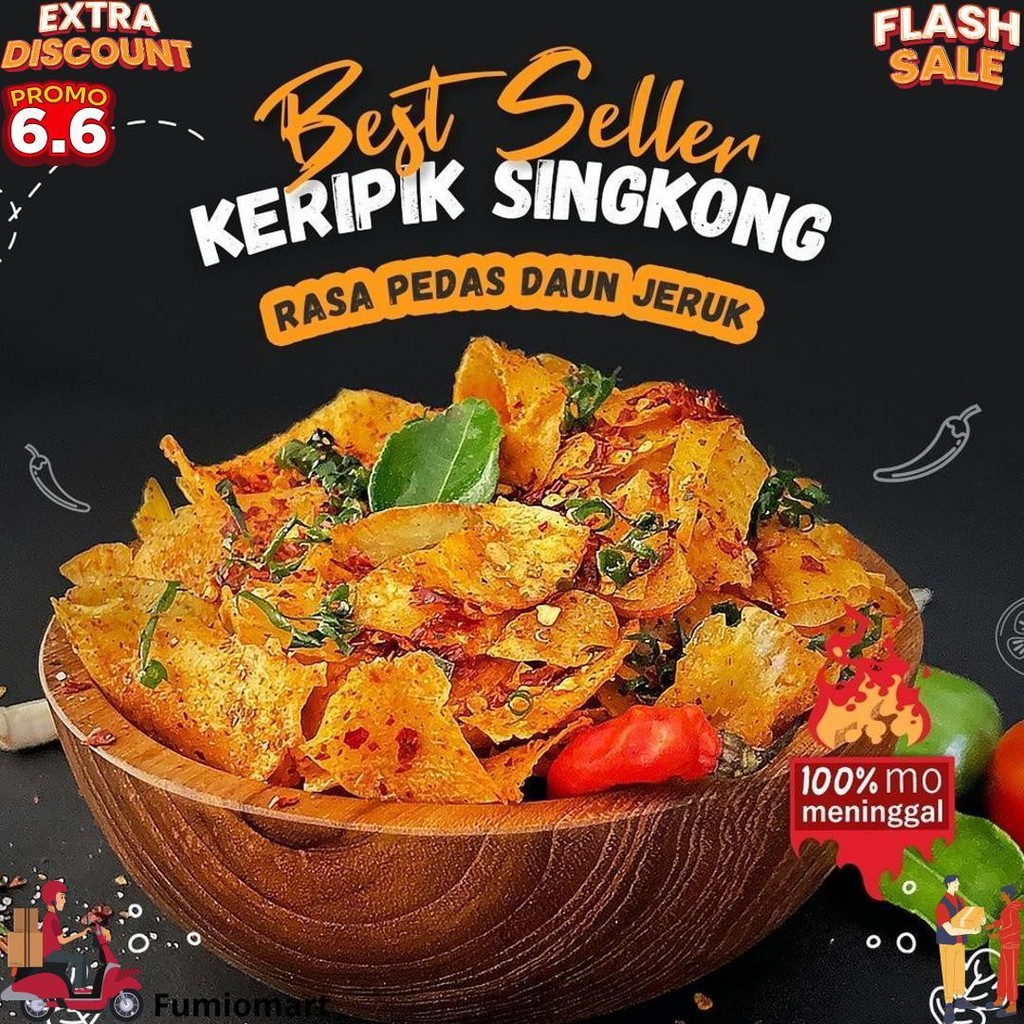 

Yasnack Keripik Singkong Pedas Daun Jeruk/Kripset/500Gr D Terlaris
