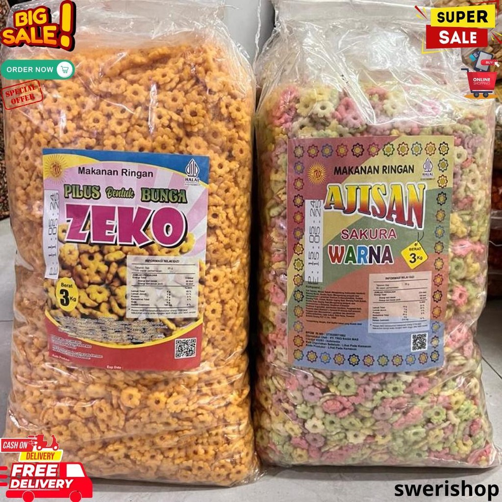

Snack Bunga Sakura Ribut 1 Ball Isi 3 Kg D Promo 3.3