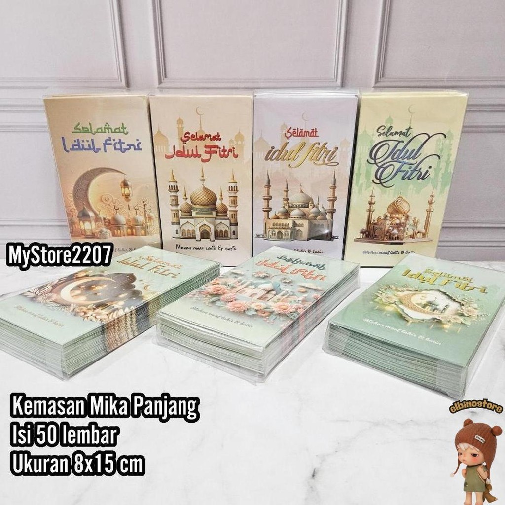 

(Mika Panjang Isi 50) Grosir Amplop Hari Raya Lebaran Idul Fitri Ramadhan Motif Kartun Dan Islami Diskon