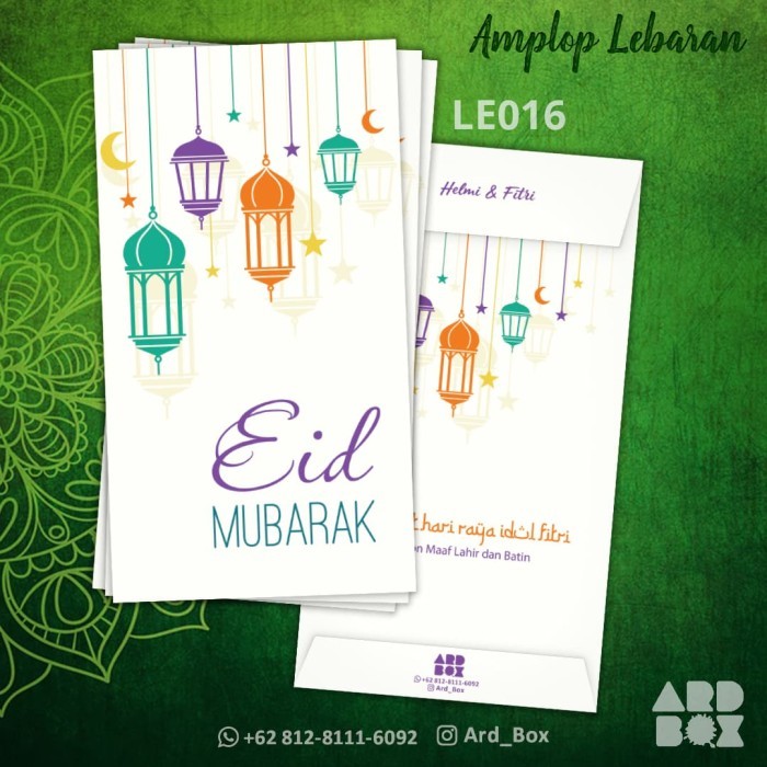 

New! Amplop Angpao Lebaran Custom Nama Idul Fitri Terbaru Murah Unik LE016 Lebaran