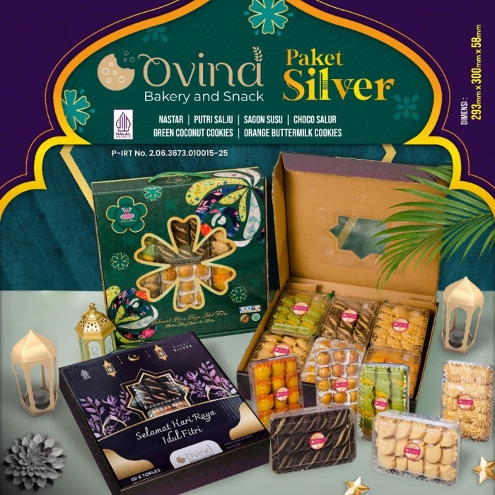 

New! Paket Ovina Silver isi 6 tles Kue kering Lebaran Idul Fitri Terlaris. Lebaran