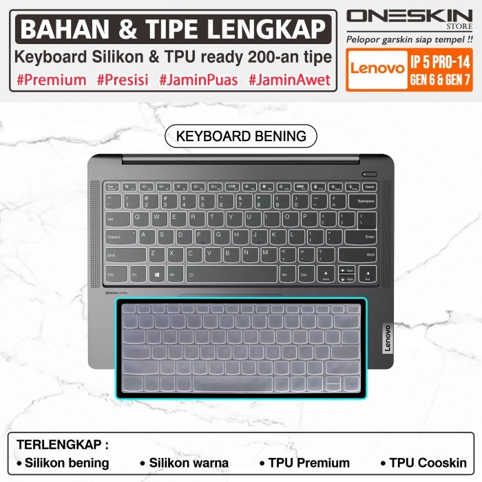 Keyboard Protector Cover Lenovo IdeaPad Slim 5 5i Pro-14 14ACH6 14ITL6