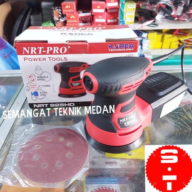 Nrt925Hd Mesin Sander Amplas Kayu Orbital Sander 5" Nrt-Pro Nrt 925 Hd Original Dan Terpercaya