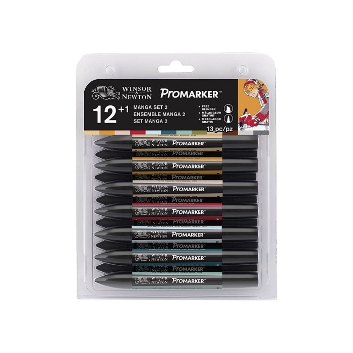 

Winsor & Newton ProMarker 12+1 Manga Set 2 Expansion Pack