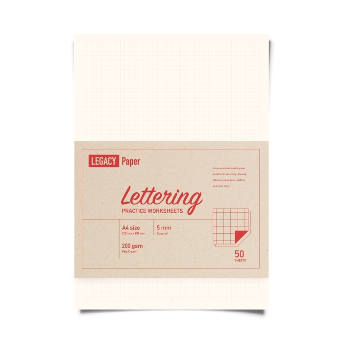 

Legacy Paper A4 Squared 200 gsm Pale Cream (Practice Worksheets)