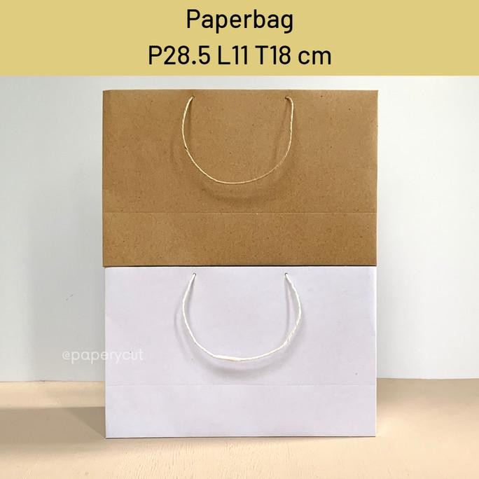 

~~~~~] Paperbag Tas Kertas Kraft Warna Goodie Bag 28.5 x 11 x 18 cm