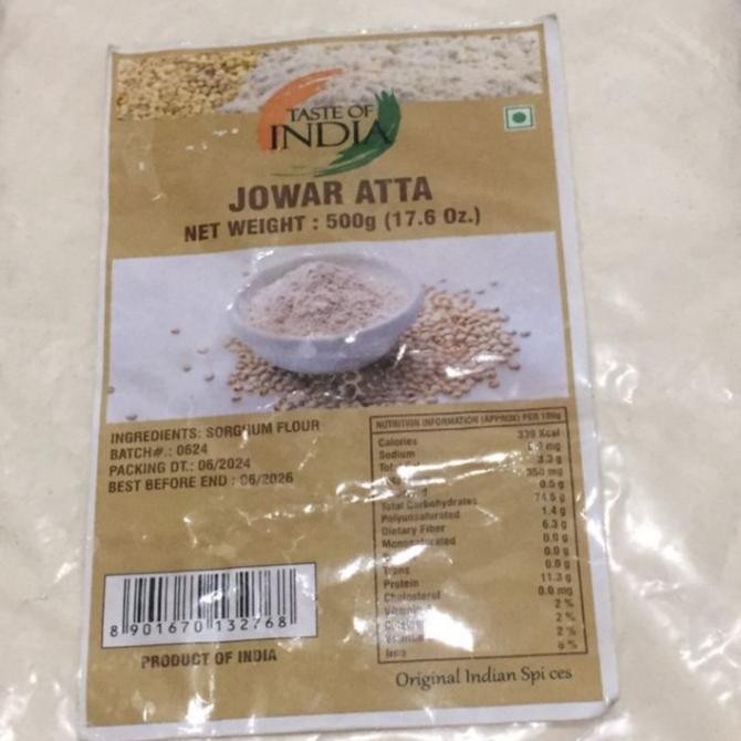 

=+=+=+] Tepung Jowar Flour Taste Of India 500gr / Jowar Atta