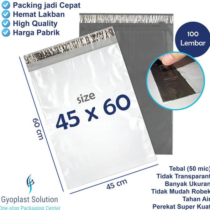 

Sale 100 Pcs Polymailer 45 X 60 Kantong Plastik Perekat Online Poly Mailer