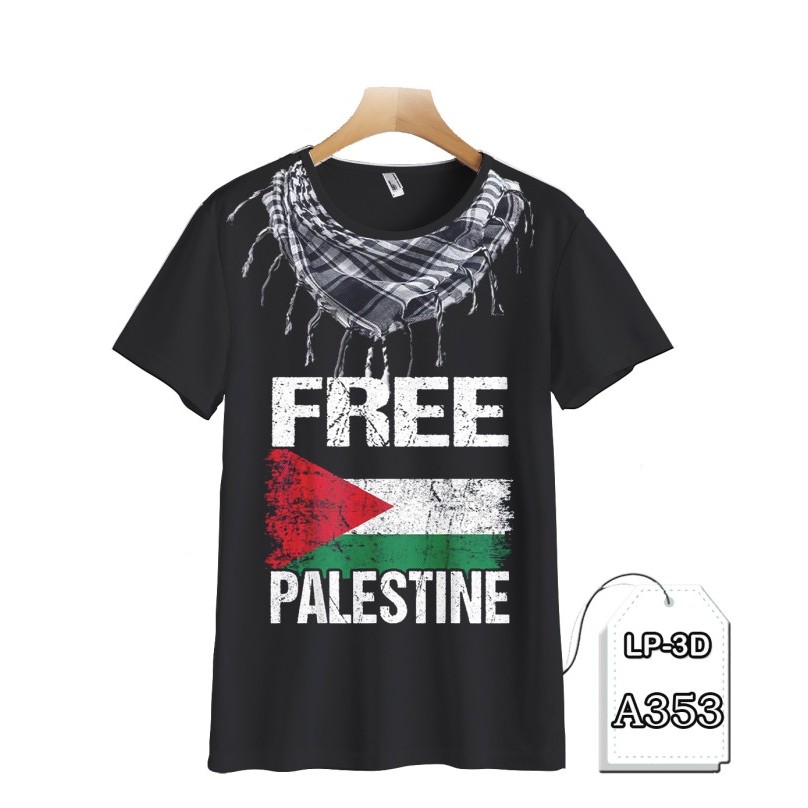 Sorban Kaos Palestina Motif Sorban Baju Anak Free Palestine Trendy #LP3D-A353 - S (1-2 tahun) panjan